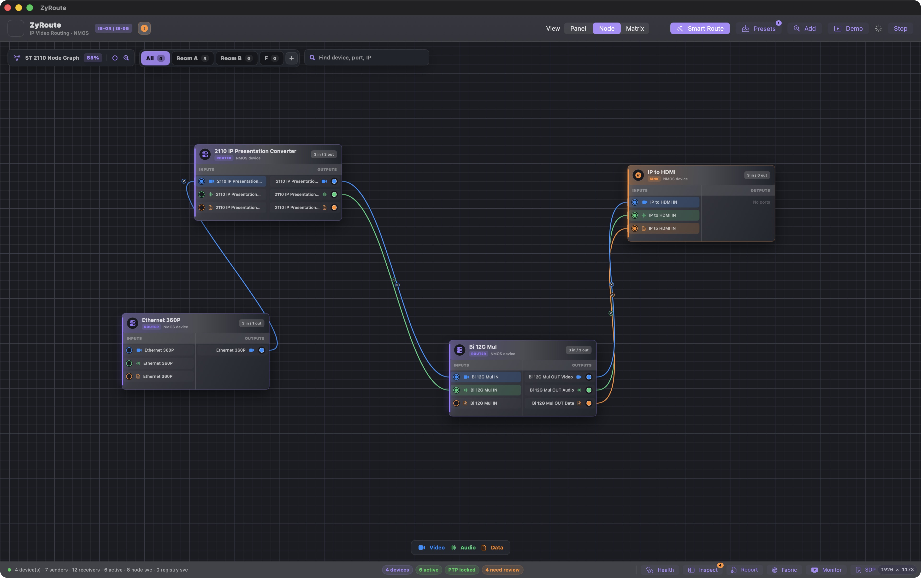 ZyRoute — Start in Node view